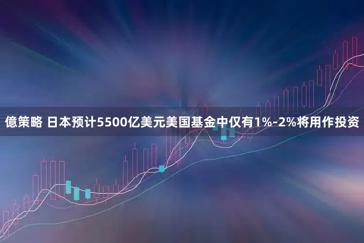億策略 日本预计5500亿美元美国基金中仅有1%-2%将用作投资
